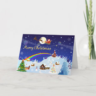 Fröhliche Weihnachten bei Vollmond Karte