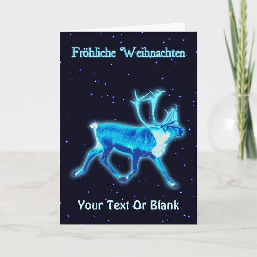 Fröhliche Weihnachten - Blaue Karibik (Reindeer) (Vorderseite)