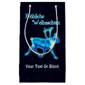 Frohliche Weihnachten - Blaue Karibik (Reindeer) Kleine Geschenktüte (Vorderseite)
