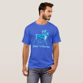 Fröhliche Weihnachten - Blaue Karibik (Reindeer) T-Shirt (Vorne ganz)