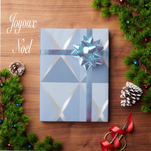 Fröhliche Weihnachten Blaues Geschenkpapier