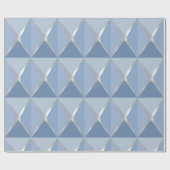 Fröhliche Weihnachten Blaues Geschenkpapier (Flach)