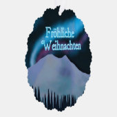 Fröhliche Weihnachten - Blue Aurora Ornament Karte (Rechts)