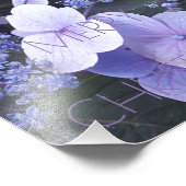 Fröhliche Weihnachten Blumenblüten Violett Fotogra Fotodruck (Ecke)