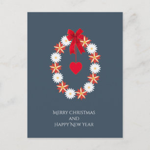 Fröhliche Weihnachten - Blumenkranz, Gänseblümchen