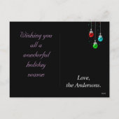 Fröhliche Weihnachten bunte Ornamente (Rückseite)