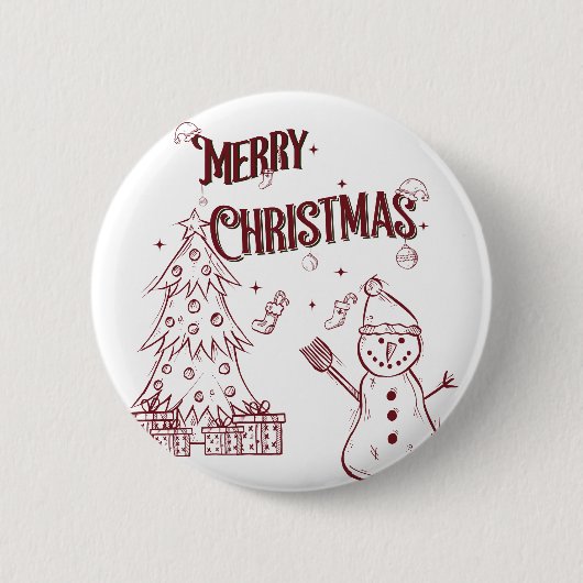 Fröhliche Weihnachten Button (Vorderseite)