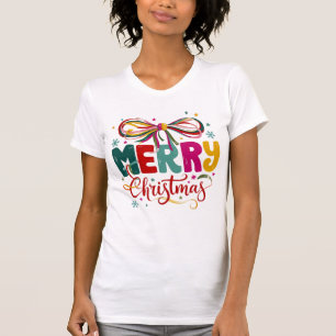 Fröhliche Weihnachten Coquette Schleife Xmas  T-Shirt