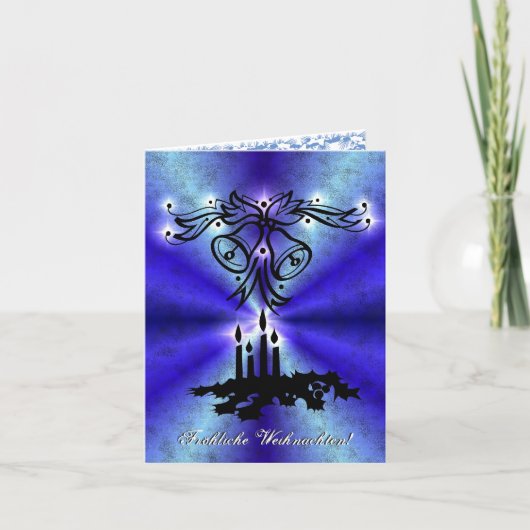 Fröhliche Weihnachten, Deutsch Feiertagskarte (Vorderseite)