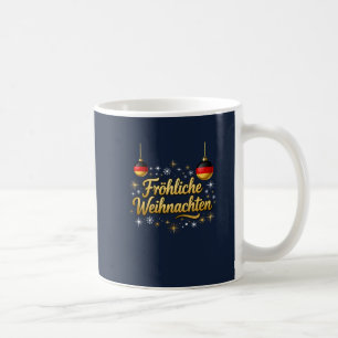 Fröhliche Weihnachten Deutsche Gold-Weihnachtstass Kaffeetasse