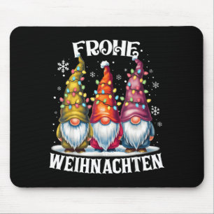 Fröhliche Weihnachten Deutscher Gnom Weihnachtsdek Mousepad