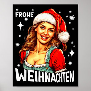 Fröhliche Weihnachten deutsches Weihnachten  Poster
