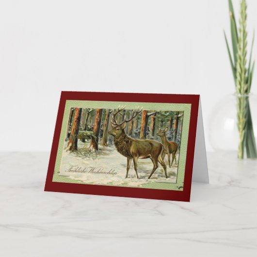 Fröhliche Weihnachten deutsches Weihnachten Vintag (Vorderseite)