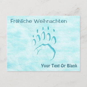 Fröhliche Weihnachten - Druck auf dem Polar Bear P Postkarte