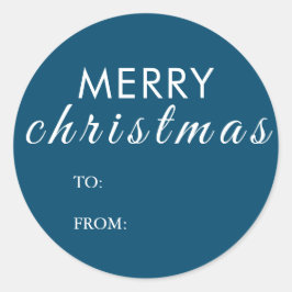 Fröhliche Weihnachten einfach von Namensgeschenk z Runder Aufkleber