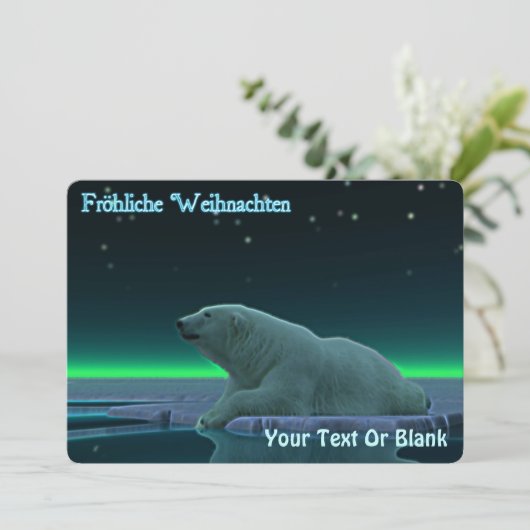 Frohliche Weihnachten - EisEdge Polar Bear (Stehend Vorderseite)