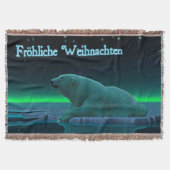 Frohliche Weihnachten - EisEdge Polar Bear Decke (Vorderseite)