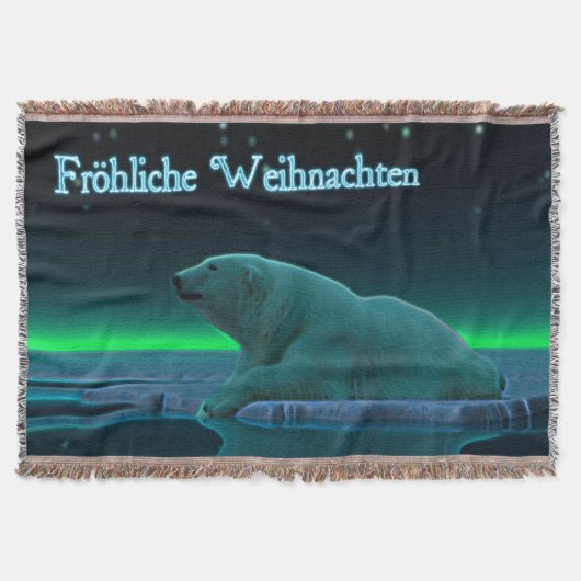 Frohliche Weihnachten - EisEdge Polar Bear Decke (Vorderseite)