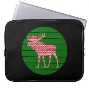 FROHLICHE WEIHNACHTEN ELCH HIRSCH LAPTOPSCHUTZHÜLLE
