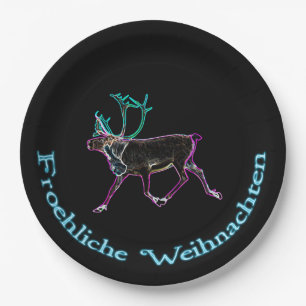 Fröhliche Weihnachten - Electric Caribou Pappteller