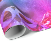 Fröhliche Weihnachten Elegant Blau und rosa Skript Geschenkpapier (Rolleneckpunkt)