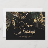 Fröhliche Weihnachten Elegant Goldene Landschaft (Vorderseite)