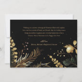 Fröhliche Weihnachten Elegant Goldene Landschaft (Rückseite)