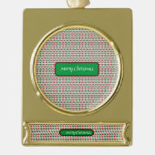 Fröhliche Weihnachten Elegant und modern individua Banner-Ornament Gold (Vorderseite)