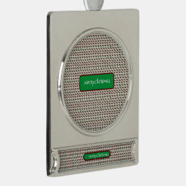 Fröhliche Weihnachten Elegant und modern individua Banner-Ornament Silber