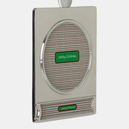 Fröhliche Weihnachten Elegant und modern individua Banner-Ornament Silber (Rechts)