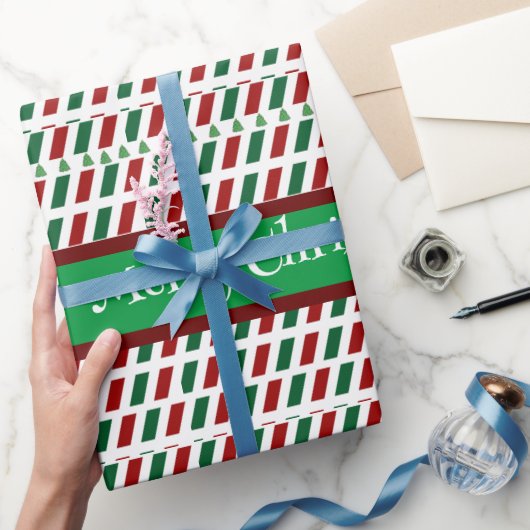 Fröhliche Weihnachten Elegant und modern individua Geschenkpapier (Schenken)
