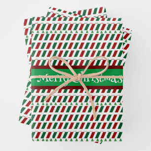 Fröhliche Weihnachten Elegant und modern individua Geschenkpapier Set