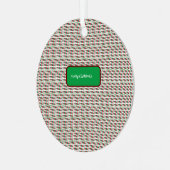 Fröhliche Weihnachten Elegant und modern individua Ornament Aus Metall (Vorderseite links)