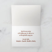 Fröhliche Weihnachten Elegante Bäume Schnee Feierl (Innenseite)