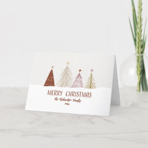 Fröhliche Weihnachten Elegante Bäume Schnee Feierl