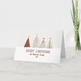 Fröhliche Weihnachten Elegante Bäume Schnee Feierl