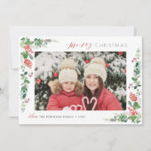 fröhliche Weihnachten elegante Blumengrenzen (Vorderseite)