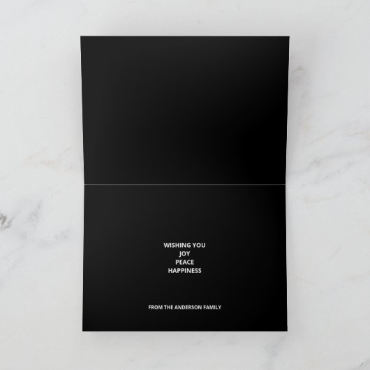 Fröhliche Weihnachten Elegante Imitate Silberstrei (Innenseite)