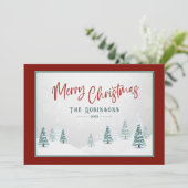 Fröhliche Weihnachten Elegantes Country Winter Art (Stehend Vorderseite)