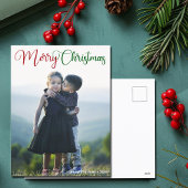 Fröhliche Weihnachten Elegantes Rot-Grün-Typografi