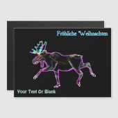 Fröhliche Weihnachten - Elektrische Elche Magnetkarte (Vorne/Hinten)