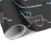 Frohliche Weihnachten - Elektrische Karibik Geschenkpapier (Rolleneckpunkt)