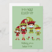 Fröhliche Weihnachten Elfenbeinmaske (Vorne/Hinten)