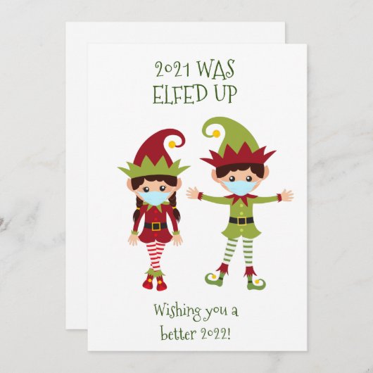 Fröhliche Weihnachten Elfenbeinmaske 2021 (Vorne/Hinten)