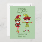 Fröhliche Weihnachten Elfenbeinmaske 2021 (Vorne/Hinten)