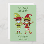 Fröhliche Weihnachten Elfenbeinmaske 2021 (Vorne/Hinten)