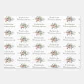 Fröhliche Weihnachten Evergreen Juniper Deutsch Geschenkpapier Set (Vorderseite)
