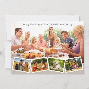 Fröhliche Weihnachten Familienfoto-Collage