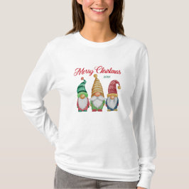 Fröhliche Weihnachten Farben Wasserfarben Garten G T-Shirt
