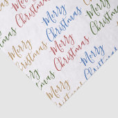 Fröhliche Weihnachten farbenfrohe Skriptmuster Wor Seidenpapier (Detail)